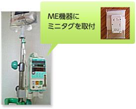ME機器にミニタグを取付